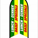 LUNCH DINNER DAILY SPECIALS DOUBLE SIDED Feather Swooper Flutter Flag banner