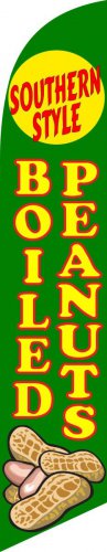 SOUTERN STYLE BOILED  PEANUTS SWOOPER FEATHER FLAG BANNER SIGN 8546