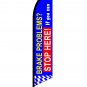 BRAKE PROBLEMS SWOOPER FEATHER FLAG BANNER SIGN