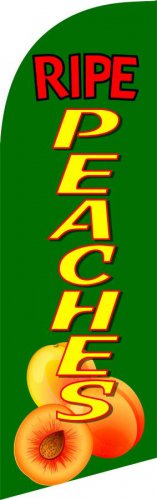 RIPE PEACHES DUPLEX PRINTED SWOOPER FEATHER FLAG BANNER SIGN KIT
