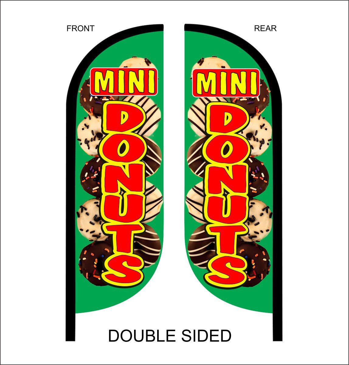 mini DONUTS advertising double sided swooper flag KIT