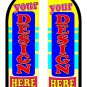 CUSTOM double sided 8ft tall advertising swooper flag KIT 7629d