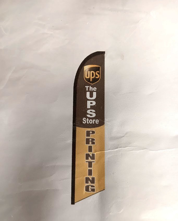 UPS STORE PRINTING  SWOOPER FEATHER FLUTTER FLAG BANNER SIGN
