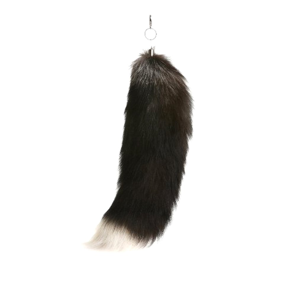 URSFUR Original Silver Fur Tail Tag key Chain Keychain Tassel Stylish Gift