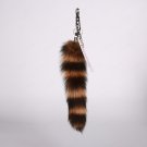 URSFUR Raccoon Tail Fur Keychain Bag Charm Pendant