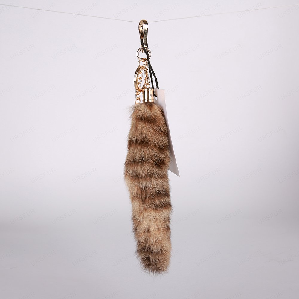 URSFUR Fur Tail Car Bag Hanging Tassel Keychain Purse Charm Pendant Gift