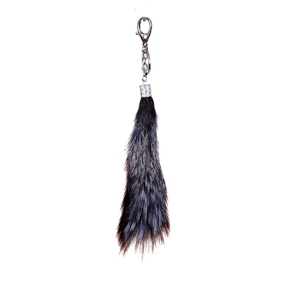 URSFUR Fluffy TailKeychain Cell Phone Bag Charm Pendant Car Hanging Key Chain Ring Hook Toy Gift