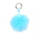 URSFUR Fur Pom Keychain Car Bag Charm Pendant Cell Phone Tassel Leather Key Chain Ring Toy Gift