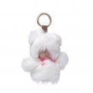 URSFUR Baby Doll Purse Pendant Fur Keychain Plush Toy Bag Charm Key Ring - White