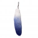 URSFUR Tail Fur Keychain Cosplay Toy Bag Pendant Tassel Key Chain Hook - blue