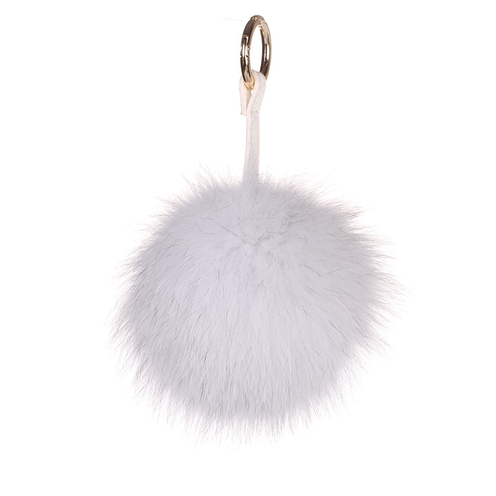 URSFUR Pom Keychain Phone Bag Charm Pendant Fur Ball Key Chain Ring