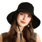URSFUR Women Summer Sun Large Brim Hats Foldable Beach Hat Cotton UPF 50+ Sun protection Cap