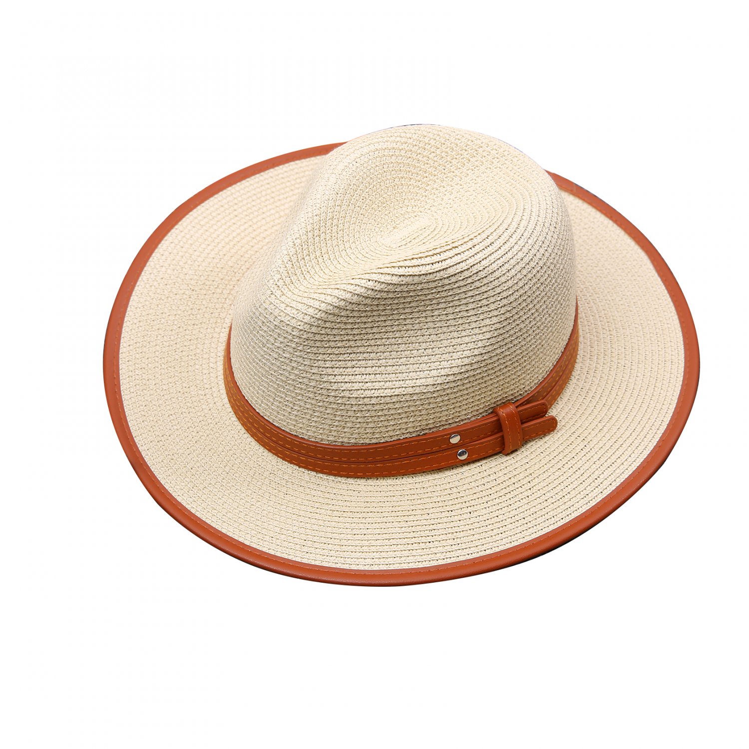 URSFUR Women Sun Hats for Summer Wide Brim Straw Panama Beach Cap UV Protection Packable Beige