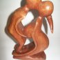 Carved Wooden Kissing Couple ART DECO Original