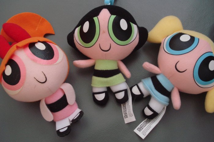 Power puff keychain set of 3