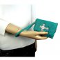 Turquoise Leather Cross Smartphone Wristlet