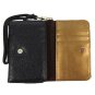 BLACK FAUX LEATHER SMARTPHONE WALLET