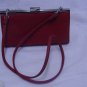 red leather evening bag clutch