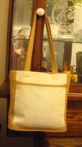 Authentic coach  beige tote bag handbag purse