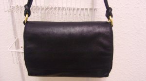 Black Coletta elegant soft leather evening cross body bag