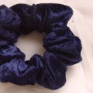dark blue velour scrunchie