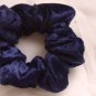 dark blue velour scrunchie