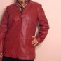 Preston&York dark red lamb skin leather jacket suit