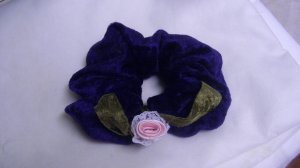 purple velour scrunchie free ship
