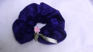 purple velour scrunchie free ship