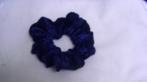 blue velor scrunchie free ship