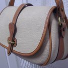 Dooney & Bourke  white all weather leather cross body flap closure shoulder bag