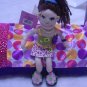 Soft doll toy 11" with bed 16"