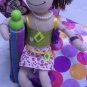 Soft doll toy 11" with bed 16"