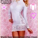 Hot Sexy White Top or Mini Dress DARING Semi Sheer