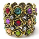 Glass and Crystal Stretch Bracelet