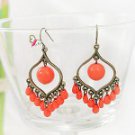 vintage orange gemstone earrings
