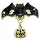 Halloween Pumpkin Ghost Bat Star Brooch