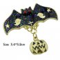 Halloween Pumpkin Ghost Bat Star Brooch