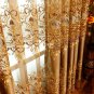 Golden Luxury Europe Embroidered Tulle Window Curtains
