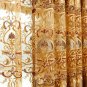 Golden Luxury Europe Embroidered Tulle Window Curtains