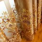 Golden Luxury Europe Embroidered Tulle Window Curtains