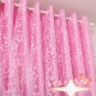 Rustic pink flock printing curtain shalian windowS