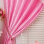 Rustic pink flock printing curtain shalian windowS