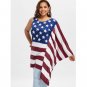 Plus Size American Flag T-shirt