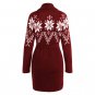 Snowflake Jacquard Shawl Collar Belted Cardigan