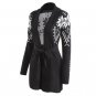 Snowflake Jacquard Shawl Collar Belted Cardigan