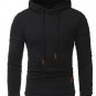 Hoodies Male Long Sleeve Solid Color Hooded Sweatshirt Mens Tracksuit Sweat Coat Casual