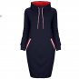 autumn winter dress Long sleeve dresses women dress High collar robe