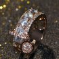 Crystal Zircon Stone Ring Unique Style Fashion Rose Gold Silver Jewelry Vintage Wedding Rings