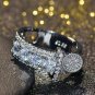 Crystal Zircon Stone Ring Unique Style Fashion Rose Gold Silver Jewelry Vintage Wedding Rings